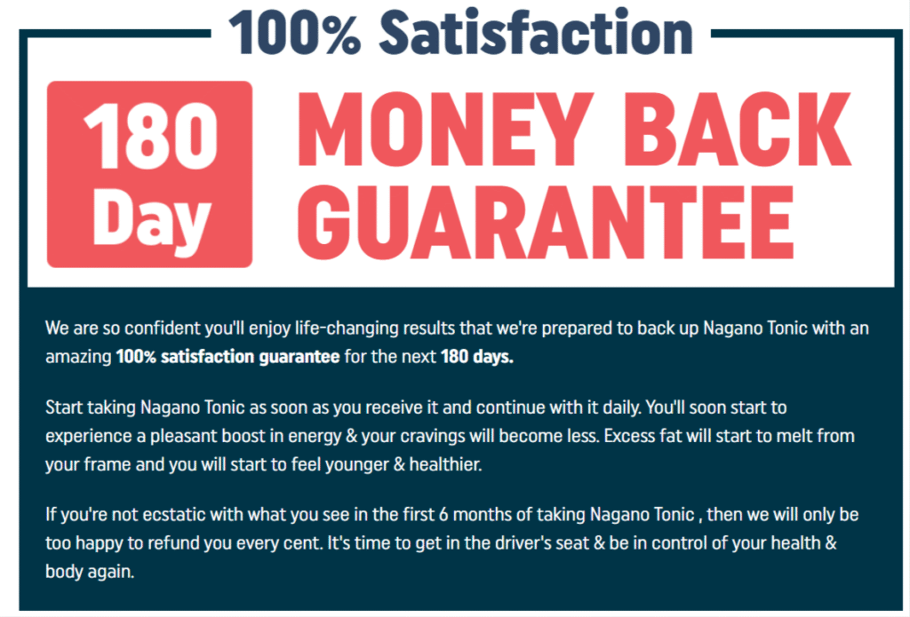 Nagano Tonic Money Back
